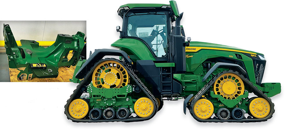 John Deere tractor with Willman front hitch support