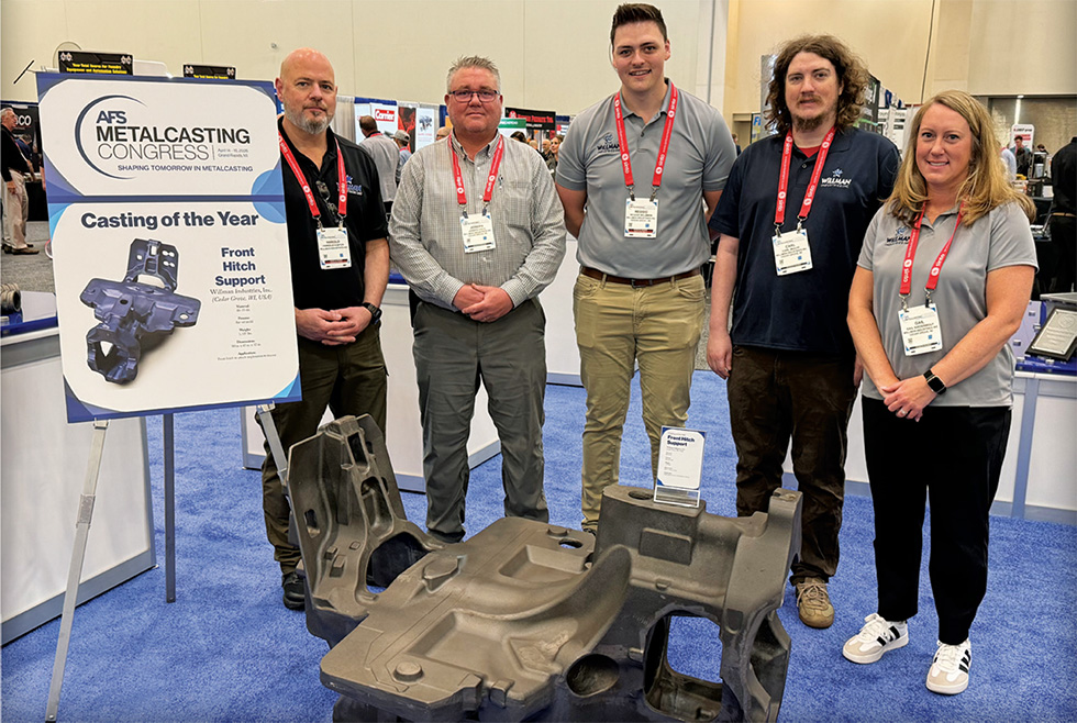 Willman engineering team with winning casting at 2026 MetalCasting Congress